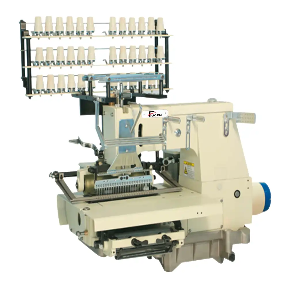 Direct Drive 33 Needle Flatbed Double Chain Stitch Machine For Shirring With Smocking FC-1433-PSSM-D – Buy from Verified Supplier on TradeMSME